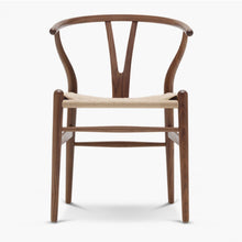 Ladda upp bild till gallerivisning, CH24 Y-stolen - Valnöt/naturflätat papperssnöre