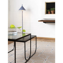 Ladda upp bild till gallerivisning, Handvävda mattan Star i Natural Rye/White/Black Indigo