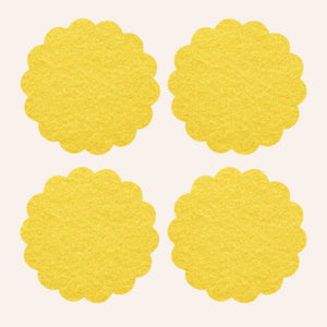Cake Coasters gul 4-pack 