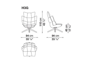 Husk H3G Armchair + Ottoman