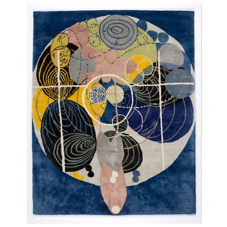 Hilma af Klint matta blå