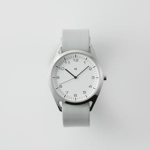 Wrist Watch Grey Leather
