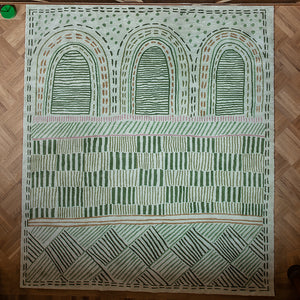 Handknutna mattan Biblioteket